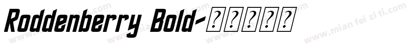Roddenberry Bold字体转换